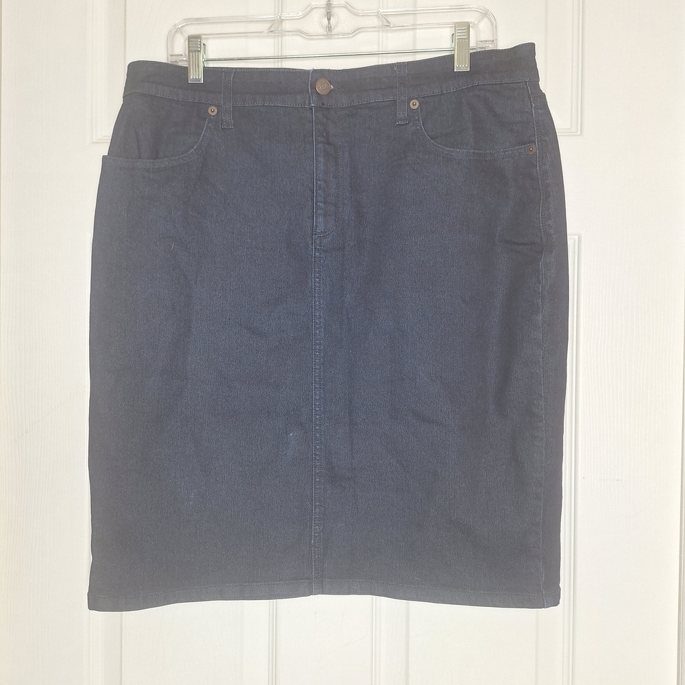 Banana Republic Factory Dark Blue Denim Pencil Skirt Size 14